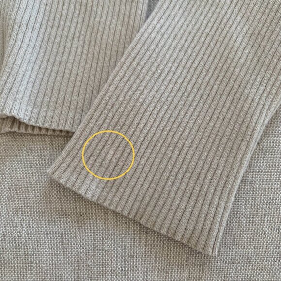 Babaton Ribbed Turtleneck — Matte Pearl (Size L) - Picture 6 of 6